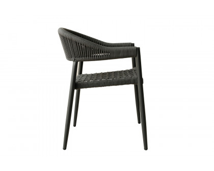 Whiteline - Leyla Outdoor Dining Armchair in Gray