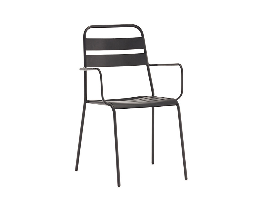 Whiteline - Belle Outdoor Dining Armchair in Gray