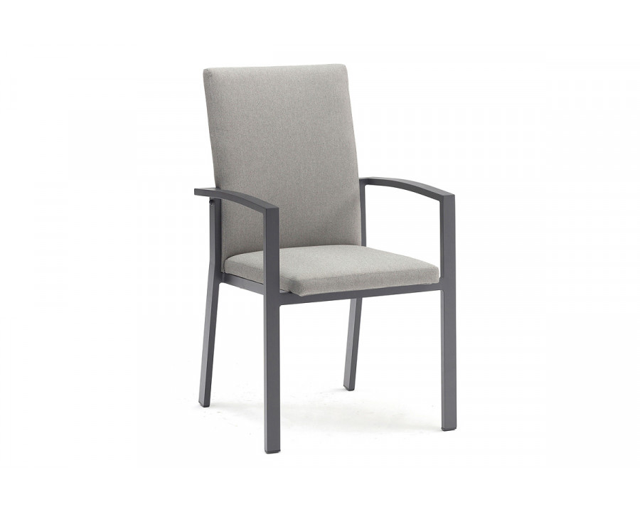 Whiteline - Doris Outdoor Dining Amrchair in Gray