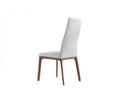 Whiteline Ricky Dining Chair - Walnut/White