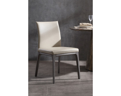 Whiteline Stella Dining Chair - Gray Oak/Taupe