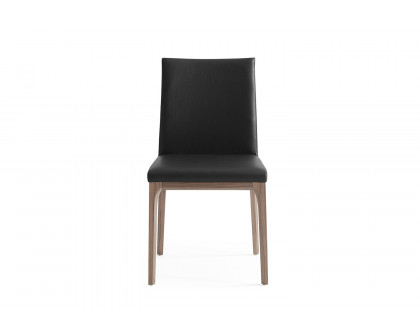 Whiteline Stella Dining Chair - Walnut/Black