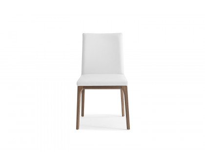 Whiteline Stella Dining Chair - Walnut/White