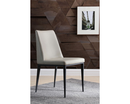 Whiteline Carrie Dining Chair - Light Gray