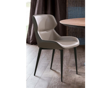 Whiteline - Morocco Dining Chair in Light Gray/Dark Gray