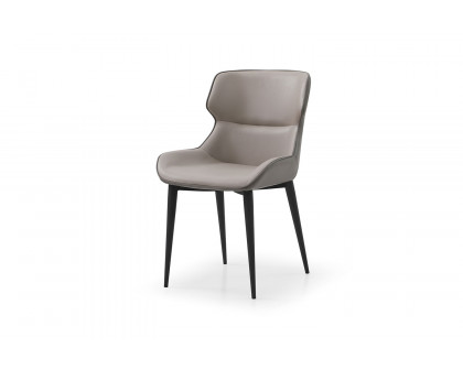 Whiteline - Morocco Dining Chair in Light Gray/Dark Gray