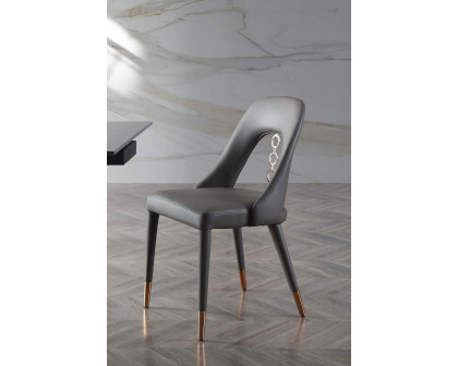 Whiteline Liza Dining Chair - Dark Gray