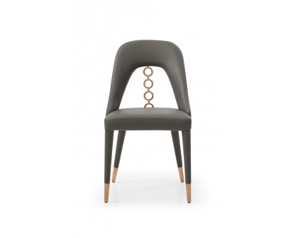 Whiteline Liza Dining Chair - Dark Gray