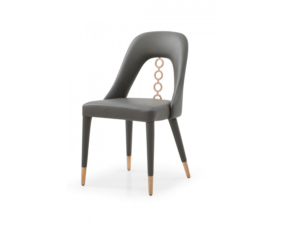 Whiteline Liza Dining Chair - Dark Gray