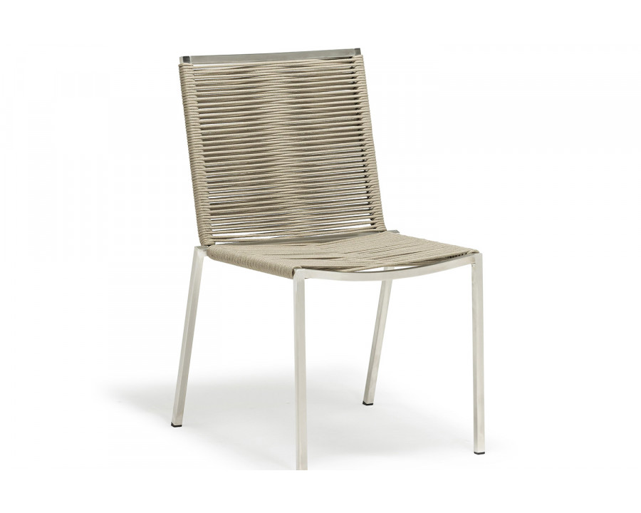 Whiteline - Rhea Outdoor Dining Chair in Light Brown