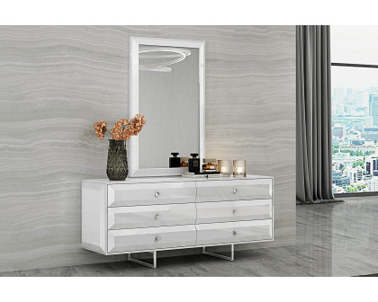 Whiteline Abrazo Double Dresser - White