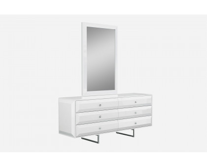 Whiteline Abrazo Double Dresser - White