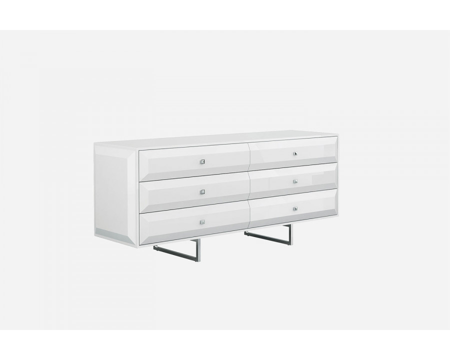 Whiteline Abrazo Double Dresser - White