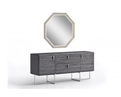 Whiteline - Chloe Night Dresser in Gray