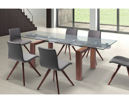 Whiteline Davy Extendable Dining Table - Walnut