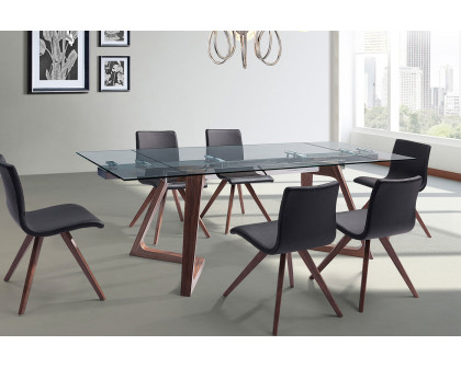 Whiteline - Delta Extendable Dining Table in Walnut