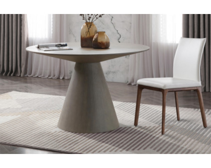 Whiteline Kira Round Dining Table - Gray