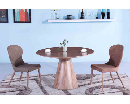 Whiteline Kira Round Dining Table - Walnut