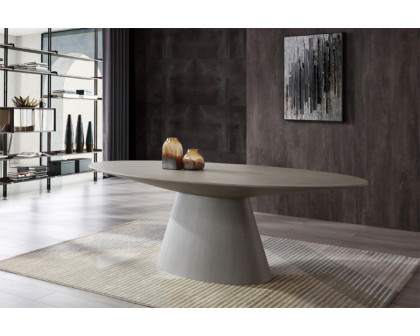 Whiteline Bruno Dining Table - Gray Oak