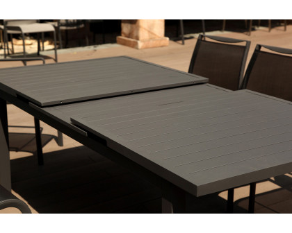 Whiteline - Alum Outdoor Extendable Dining Table in Gray