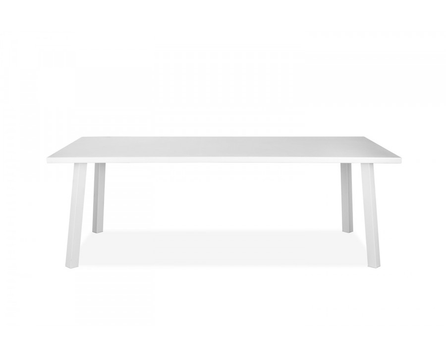 Whiteline - Rio Outdoor Rectangle Dining Table in White