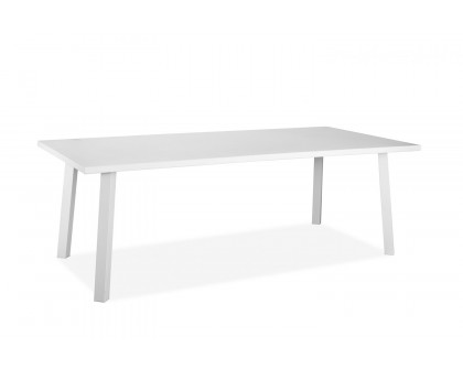 Whiteline - Rio Outdoor Rectangle Dining Table in White