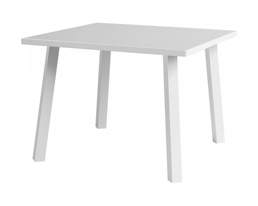 Whiteline - Rio Square Outdoor Dining Table in White