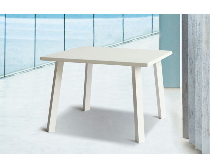 Whiteline - Rio Square Outdoor Dining Table in White