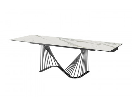 Whiteline - Roma Extendable Dining Table in White