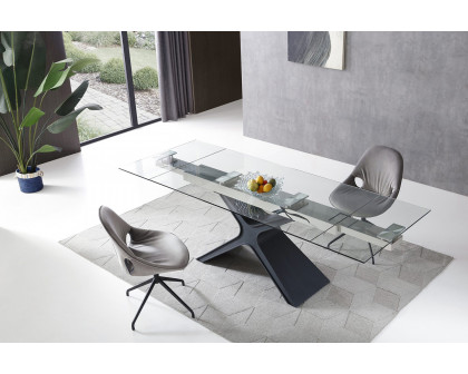 Whiteline - West Extendable Dining Table in Black