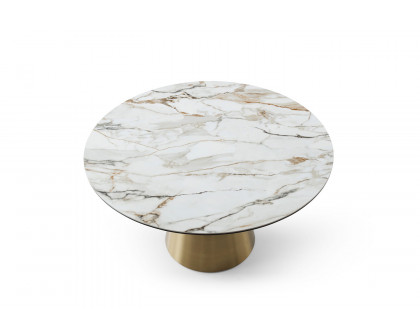 Whiteline - Charlotte Round Dining Table in White