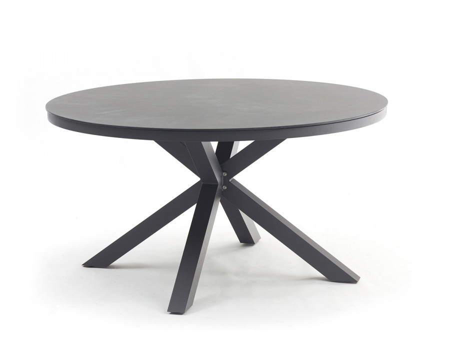 Whiteline - Kassey Outdoor Round Dining Table in Dark Gray