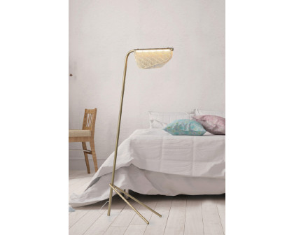 Whiteline - Piper Floor Lamp in Gold