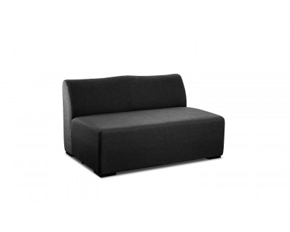 Whiteline - Harmony Outdoor Loveseat in Dark Charcoal