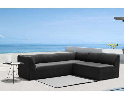 Whiteline - Harmony Outdoor Loveseat in Dark Charcoal