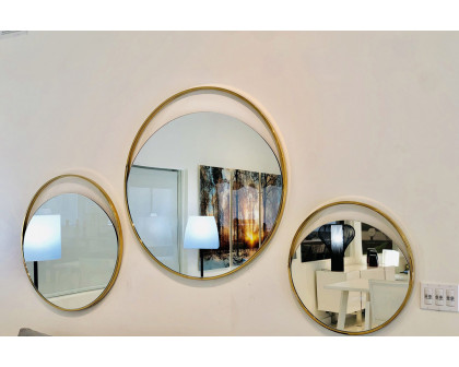 Whiteline Ariel Small Mirror - Gold