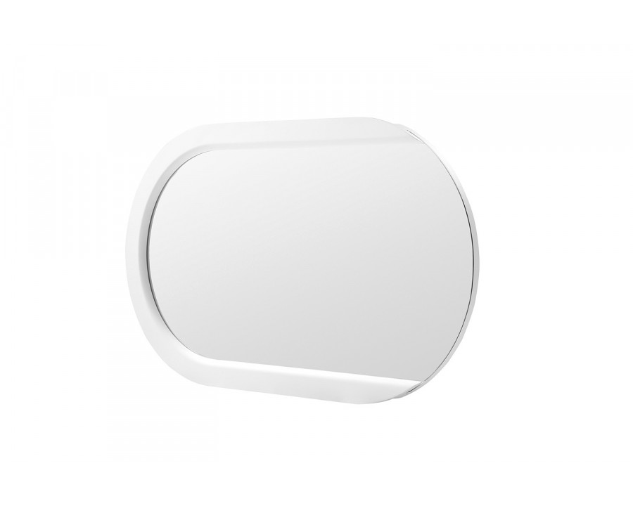 Whiteline - Mandarin Oval Mirror in White