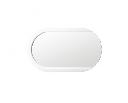 Whiteline - Mandarin Oval Mirror in White