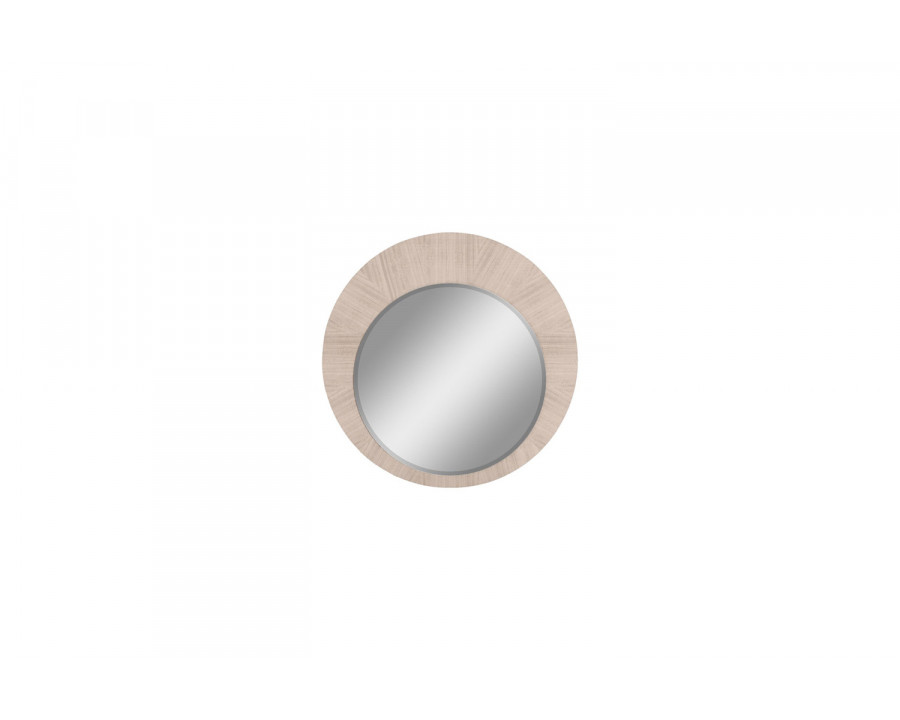 Whiteline - Waves Round Mirror in Beige