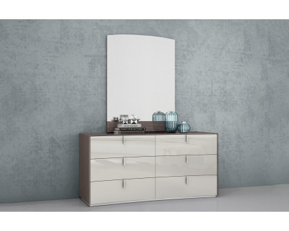 Whiteline - Berlin Rectangular Mirror in Gray