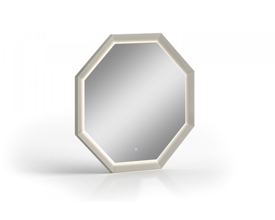 Whiteline - Chloe Hexagonal Mirror in Gray