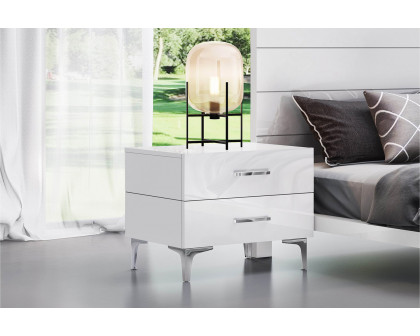 Whiteline - Diva Nightstand in White