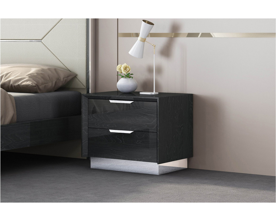 Whiteline Navi Nightstand - Black