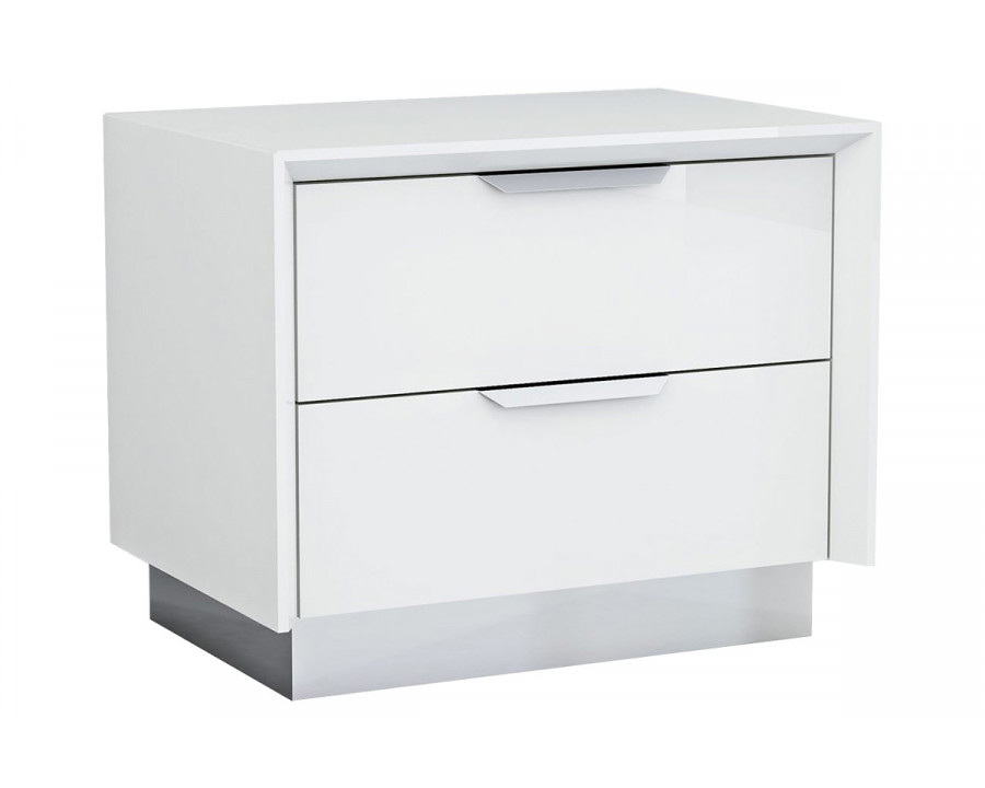 Whiteline Navi Nightstand - White