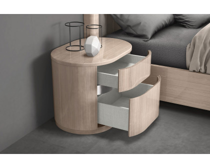 Whiteline - Waves Nightstand in Beige