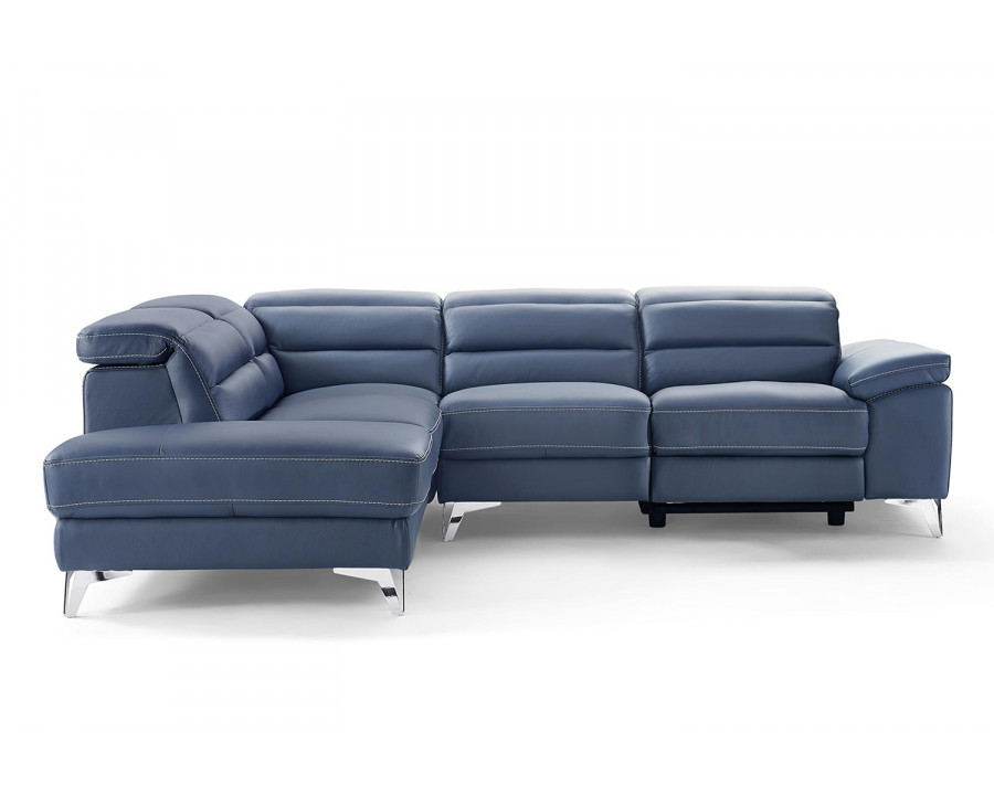 Whiteline - Johnson Sectional in Navy-Blue