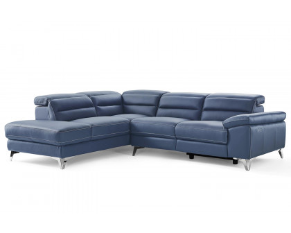 Whiteline - Johnson Sectional in Navy-Blue