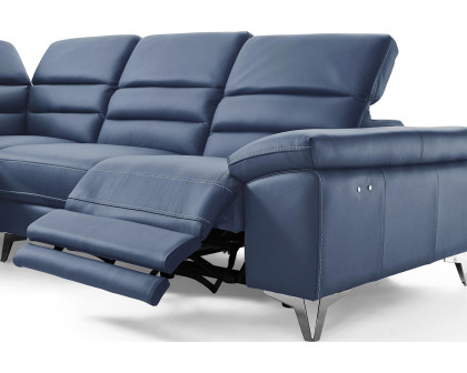 Whiteline - Johnson Sectional in Navy-Blue