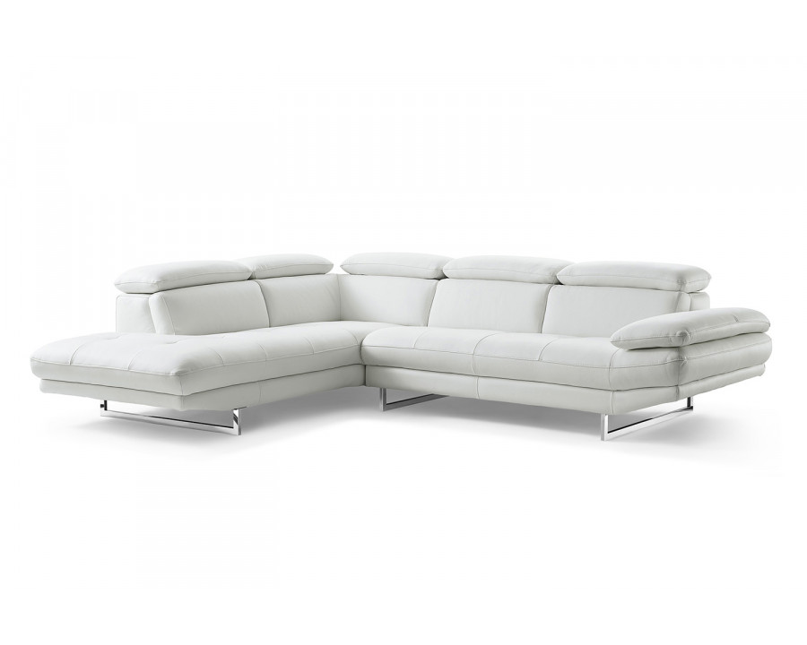 Whiteline Pandora Sectional - White, Left-Chaise