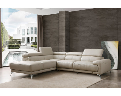 Whiteline Fabiola Sectional - Light Gray, Left-Chaise